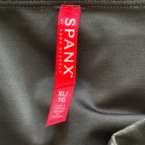 NWT SPANX Black Faux Leather Leggings Size XL - Picture 8 of 8